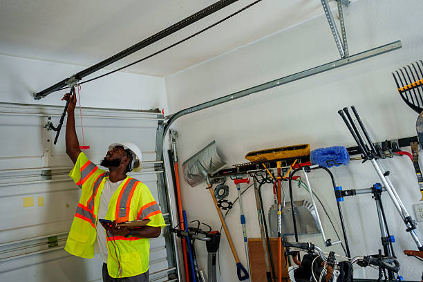 Professional Garage Door Roller Replacement technician working in Noble, OK